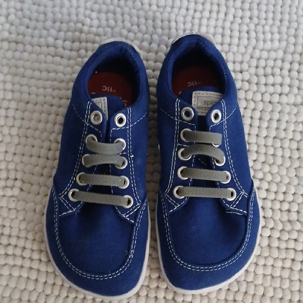 Kids Blue Canvas Sneakers - Casual Slip-On Style